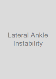 Lateral Ankle Instability