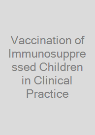 Cover Vaccination of Immunosuppressed Children in Clinical Practice