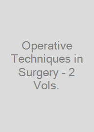 Cover Operative Techniques in Surgery - 2 Vols.