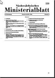 Cover Niedersächsisches Ministerialblatt