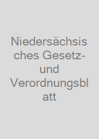 Niedersächsisches Gesetz- und Verordnungsblatt