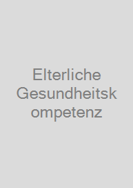Cover Elterliche Gesundheitskompetenz