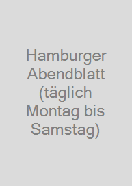Cover Hamburger Abendblatt (täglich Montag bis Samstag)
