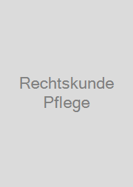 Cover Rechtskunde Pflege