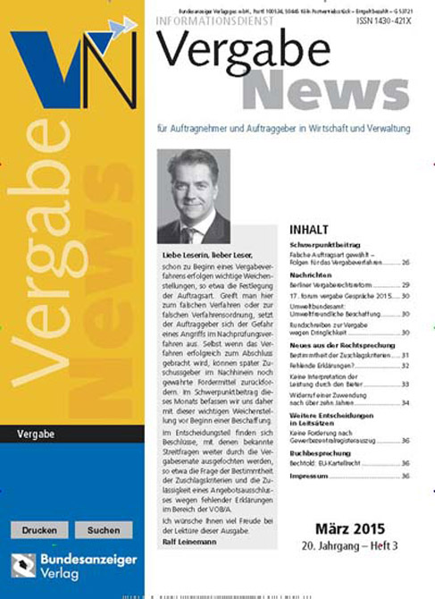 Vergabe-News