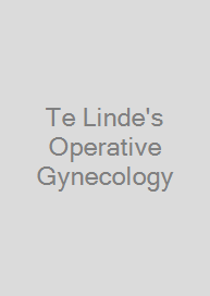 Cover Te Linde's Operative Gynecology
