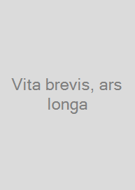 Cover Vita brevis, ars longa