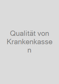 Cover Qualität von Krankenkassen