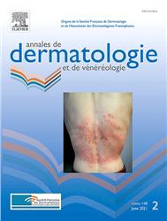 Cover Annales de Dermatologie et de Vénéréologie