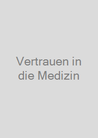 Cover Vertrauen in die Medizin