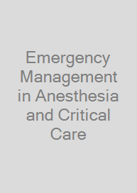 Cover Emergency Management in Anesthesia and Critical Care