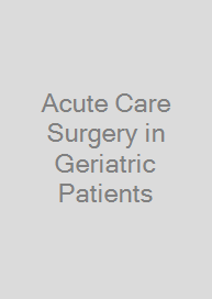 Cover Acute Care Surgery in Geriatric Patients