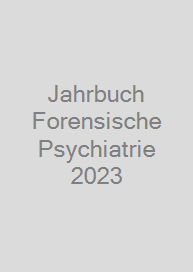 Cover Jahrbuch Forensische Psychiatrie 2023