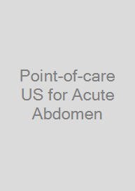 Point-of-care US for Acute Abdomen