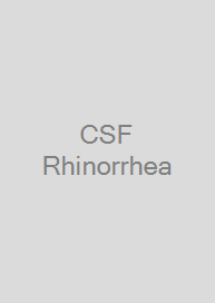 CSF Rhinorrhea