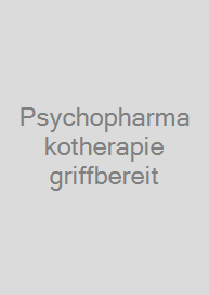 Cover Psychopharmakotherapie griffbereit