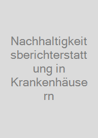 Cover Nachhaltigkeitsberichterstattung in Krankenhäusern