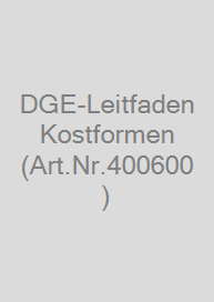 Cover DGE-Leitfaden Kostformen (Art.Nr.400600)