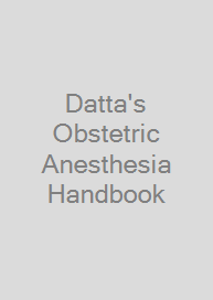 Cover Datta's Obstetric Anesthesia Handbook