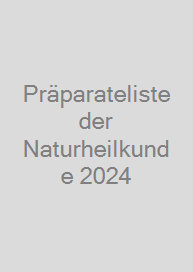 Cover Präparateliste der Naturheilkunde 2024