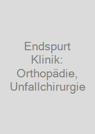 Cover Endspurt Klinik: Orthopädie, Unfallchirurgie