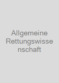 Cover Allgemeine Rettungswissenschaft