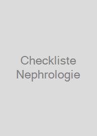 Cover Checkliste Nephrologie