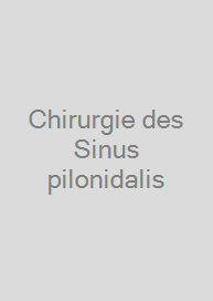 Cover Chirurgie des Sinus pilonidalis