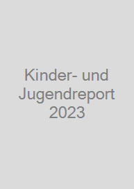 Cover Kinder- und Jugendreport 2023