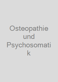 Cover Osteopathie und Psychosomatik