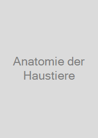 Cover Anatomie der Haustiere