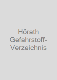 Cover Hörath Gefahrstoff-Verzeichnis