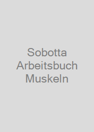 Cover Sobotta Arbeitsbuch Muskeln