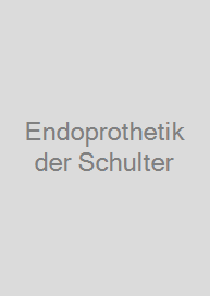 Cover Endoprothetik der Schulter