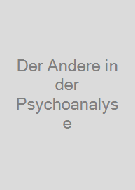 Cover Der Andere in der Psychoanalyse