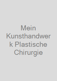 Cover Mein Kunsthandwerk Plastische Chirurgie