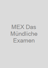 Cover MEX Das Mündliche Examen