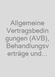 Cover Allgemeine Vertragsbedingungen (AVB), Behandlungsverträge und Wahlleistungsvereinbarung für Krankenhäuser