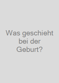 Was geschieht bei der Geburt?