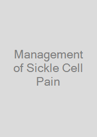 Cover Management of Sickle Cell Pain