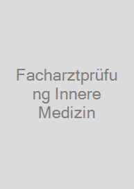 Cover Facharztprüfung Innere Medizin