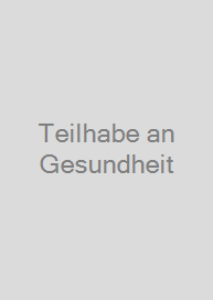Cover Teilhabe an Gesundheit