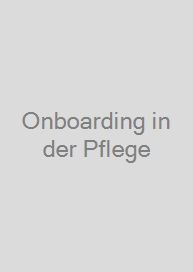 Cover Onboarding in der Pflege