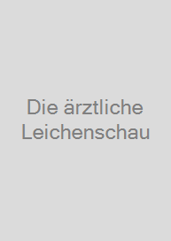Cover Die ärztliche Leichenschau