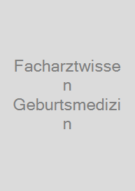 Cover Facharztwissen Geburtsmedizin