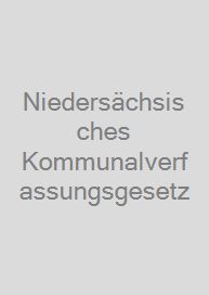 Cover Niedersächsisches Kommunalverfassungsgesetz