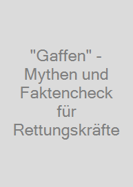 Cover "Gaffen" - Mythen und Faktencheck für Rettungskräfte