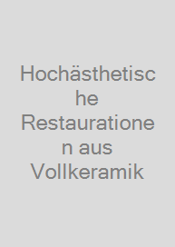 Cover Hochästhetische Restaurationen aus Vollkeramik